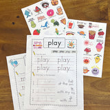 Wrapables Motivational Reward Vinyl Stickers for Teachers, Students, Classrooms 8 sheets (160pcs), Food & Animals