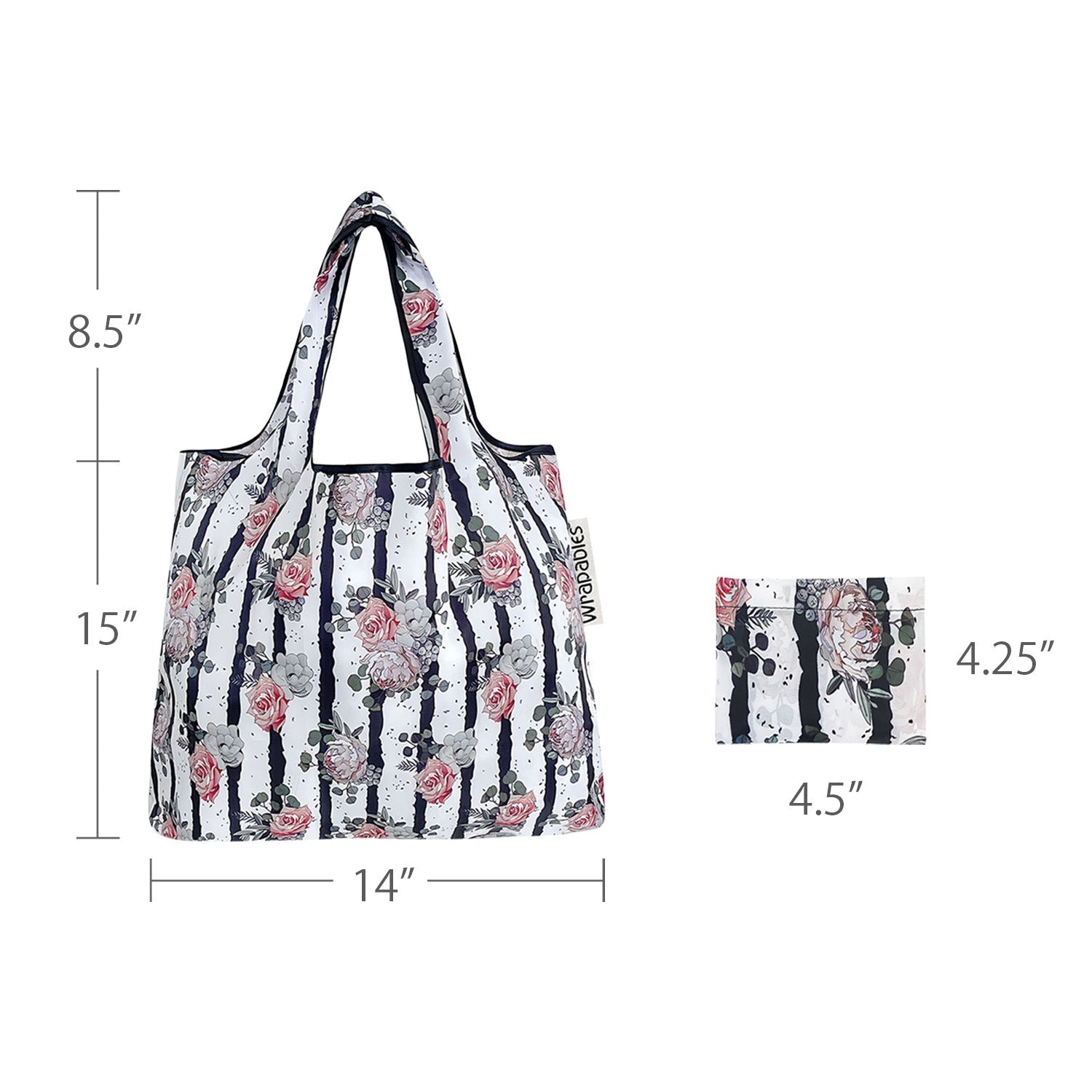 Wrapables Foldable Tote Nylon Reusable Grocery Bag (Set of 2)